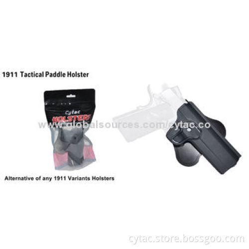 Tactical 1911 Pistol Holster with Paddle Platform in Black Color